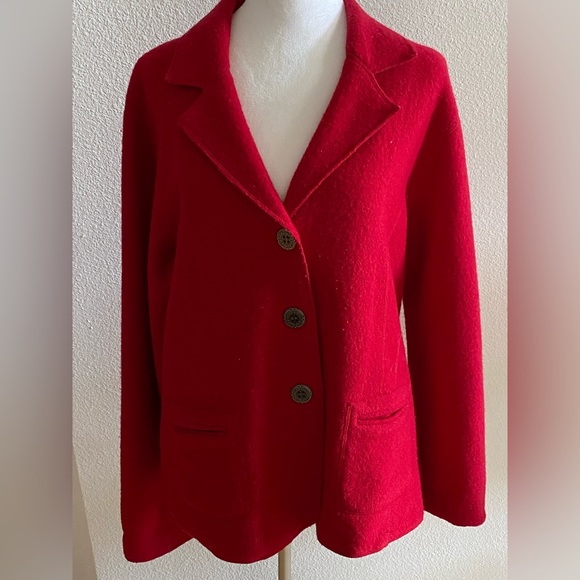 Christmas Red Wool Blazer - Picture 1 of 3